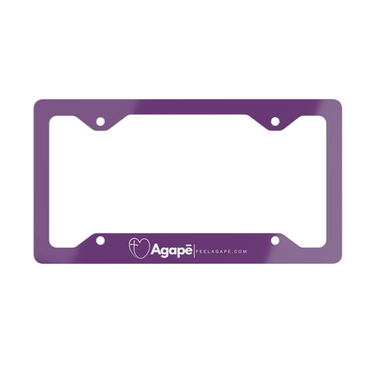 Agapē License Plate Frame – Metal Glossy | Feel Agapē