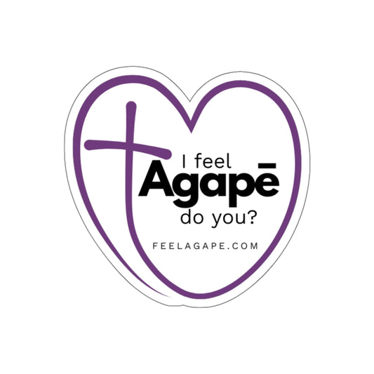 Christian Die-Cut Sticker – Agapē Heart | Feel Agapē