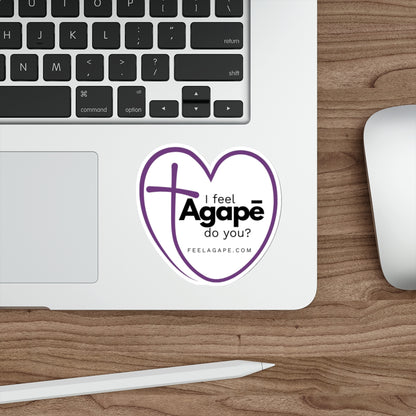 Christian Die-Cut Sticker – Agapē Heart | Feel Agapē
