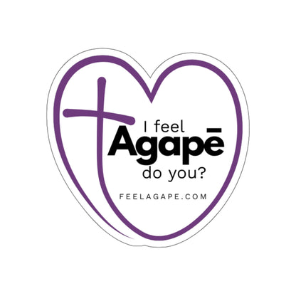 Christian Die-Cut Sticker – Agapē Heart | Feel Agapē