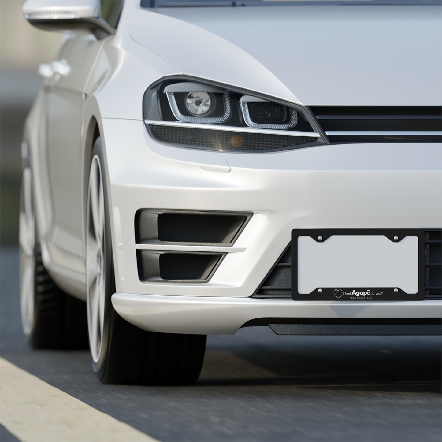 Christian License Plate Frame – I Feel Agapē | Feel Agapē
