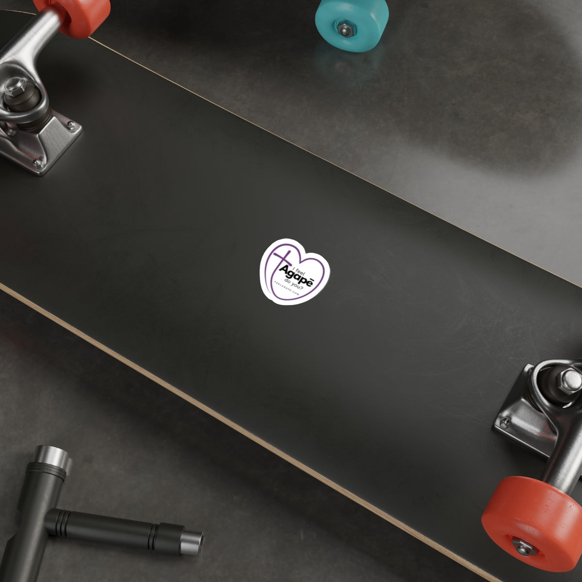 Christian Die-Cut Sticker – Agapē Heart | Feel Agapē