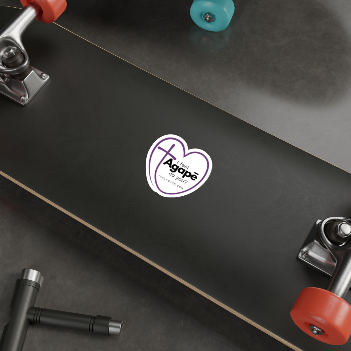 Christian Die-Cut Sticker – Agapē Heart | Feel Agapē