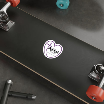 Christian Die-Cut Sticker – Agapē Heart | Feel Agapē