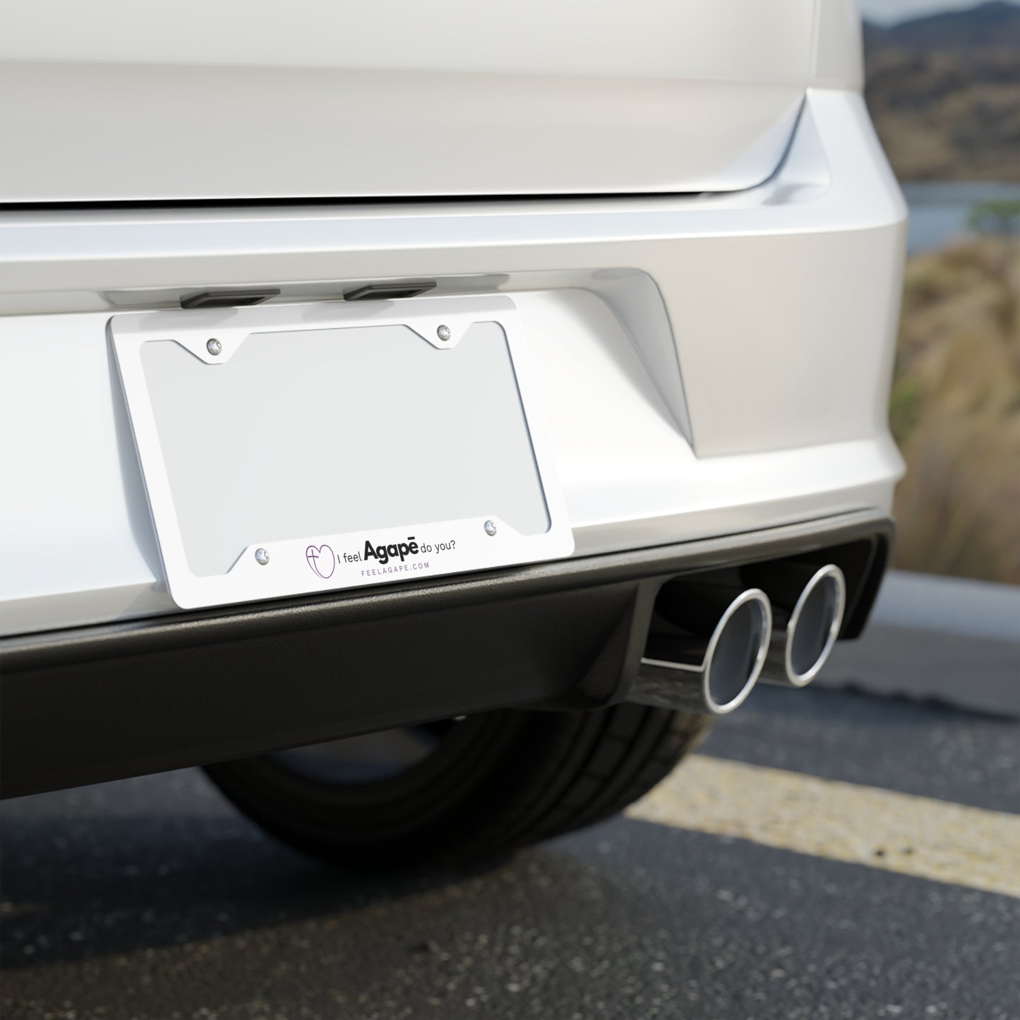 Christian License Plate Frame – I Feel Agapē | Feel Agapē