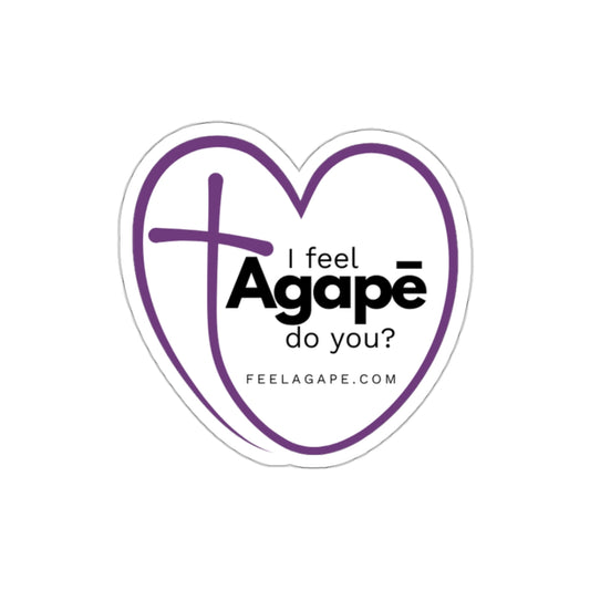 Christian Die-Cut Sticker – Agapē Heart | Feel Agapē