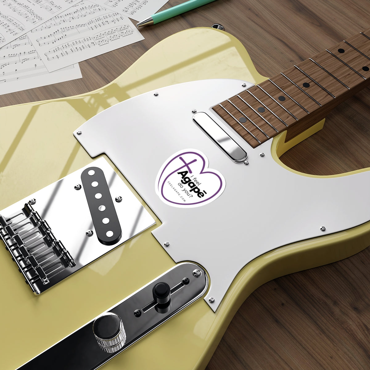 Christian Die-Cut Sticker – Agapē Heart | Feel Agapē