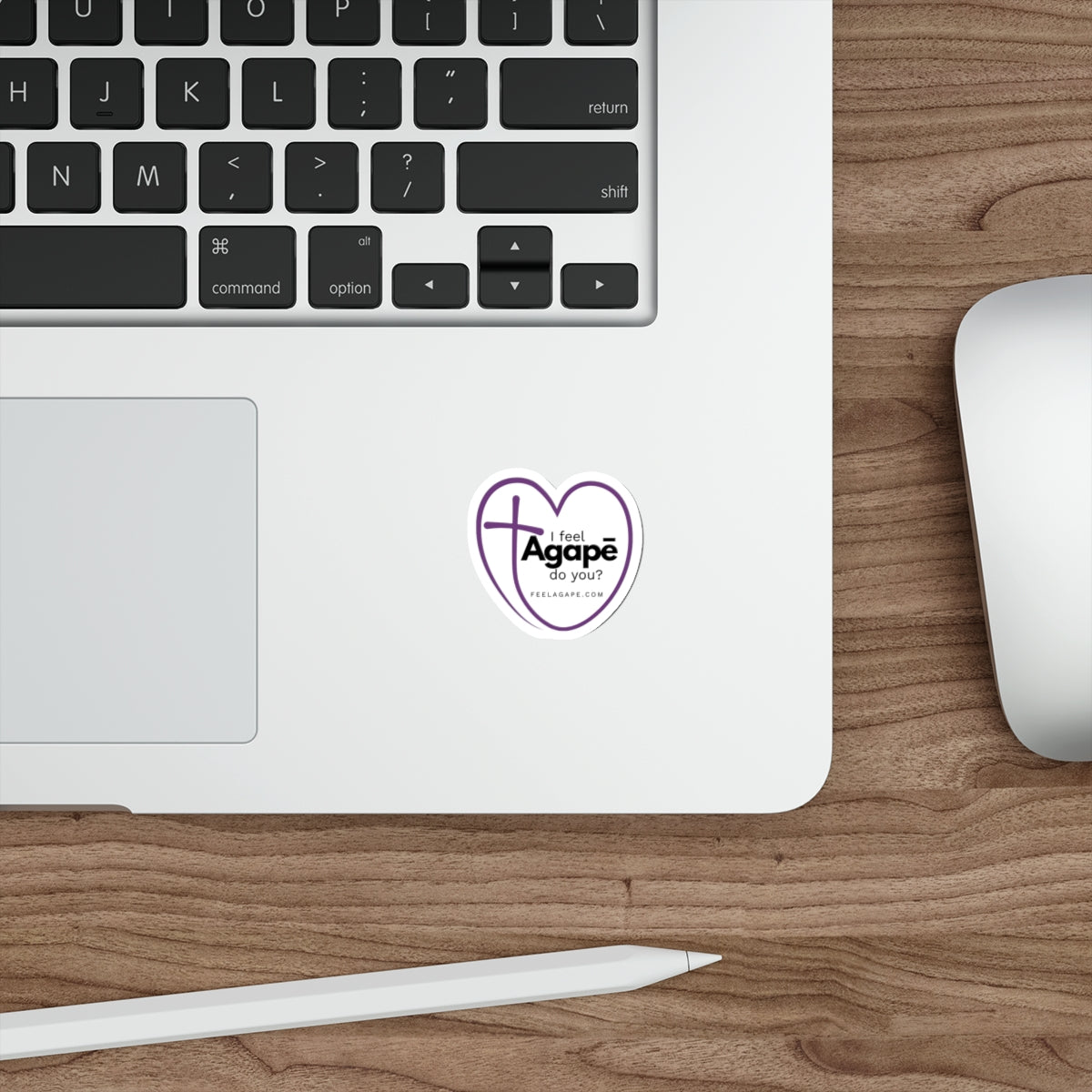Christian Die-Cut Sticker – Agapē Heart | Feel Agapē