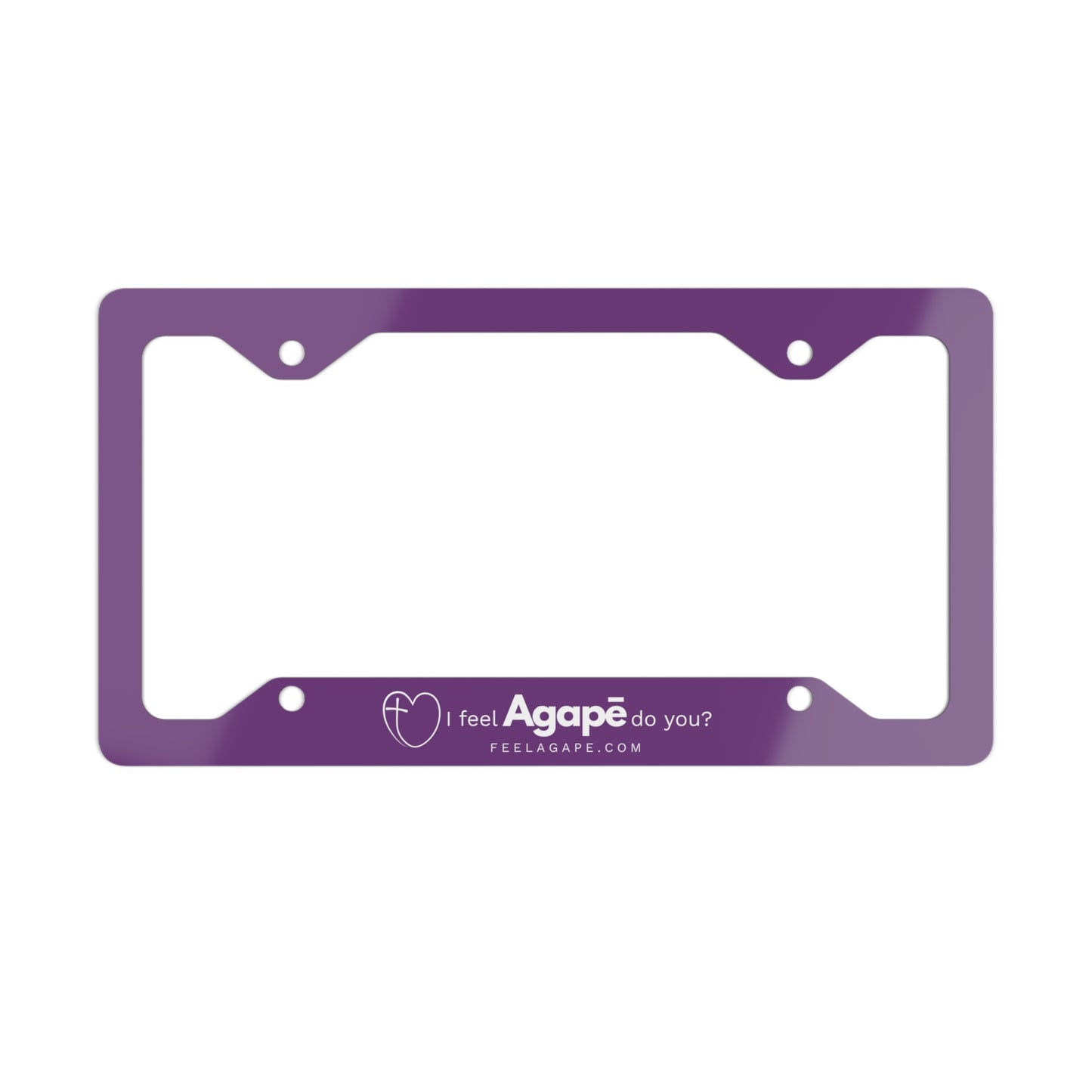 Christian License Plate Frame – I Feel Agapē | Feel Agapē