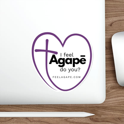 Christian Die-Cut Sticker – Agapē Heart | Feel Agapē