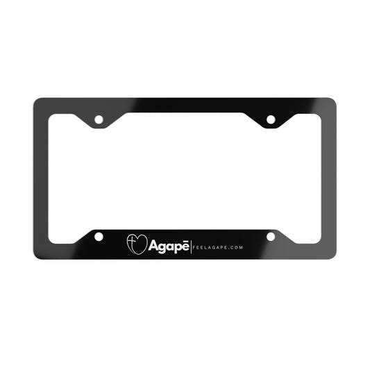 Agapē License Plate Frame – Metal Glossy | Feel Agapē
