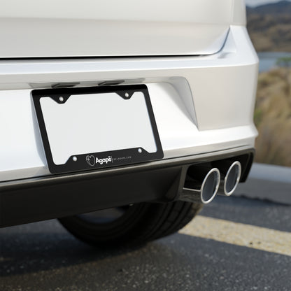 Agapē License Plate Frame – Metal Glossy | Feel Agapē