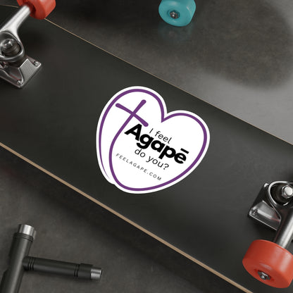 Christian Die-Cut Sticker – Agapē Heart | Feel Agapē