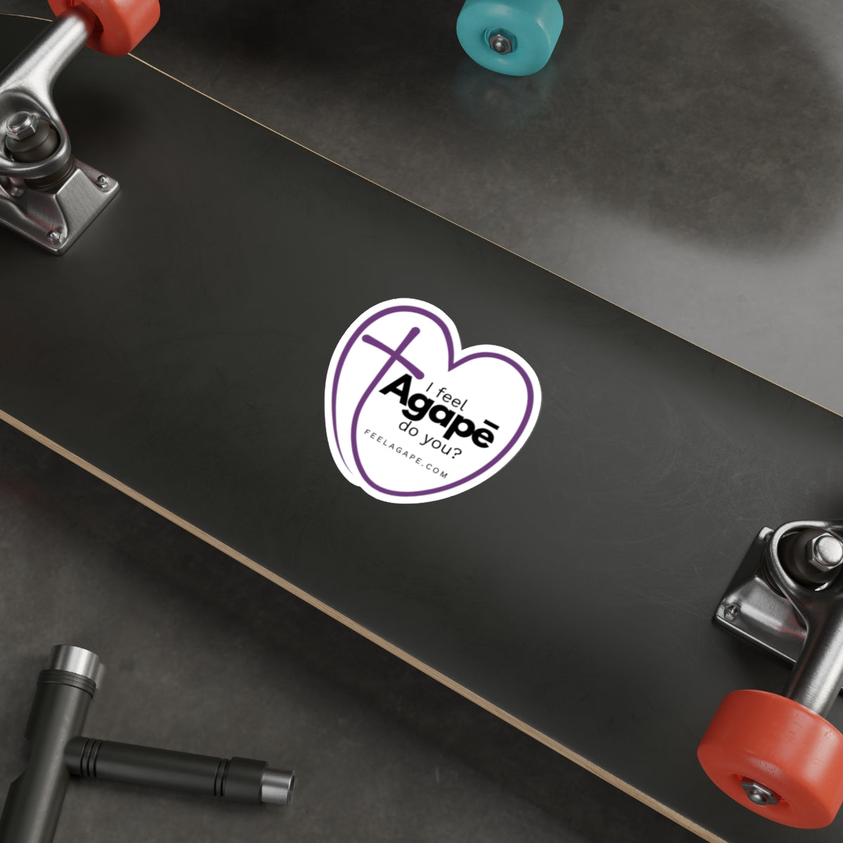 Christian Die-Cut Sticker – Agapē Heart | Feel Agapē