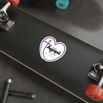 Christian Die-Cut Sticker – Agapē Heart | Feel Agapē