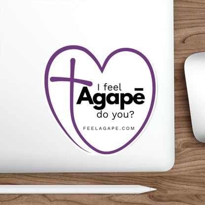 Christian Die-Cut Sticker – Agapē Heart | Feel Agapē