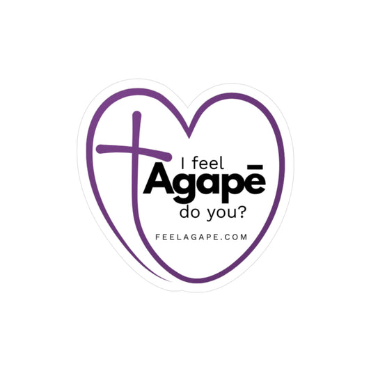 Christian Window Decal – Agapē Heart Cross | Feel Agapē