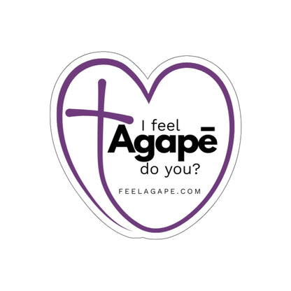Christian Die-Cut Sticker – Agapē Heart | Feel Agapē